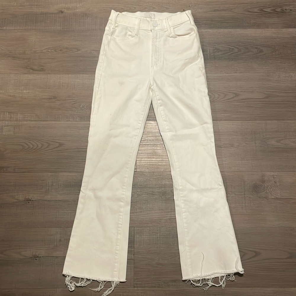 Mother Hustler Ankle Fray Jeans